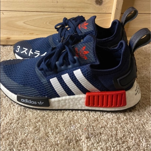 Adidas NMD R1 Collegiate Navy/Cloud White-Scarlet - Picture 3 of 5